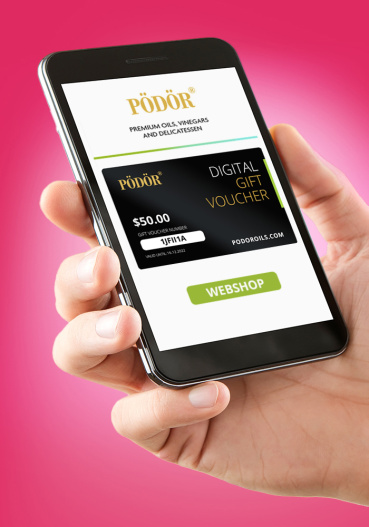 Pödör digital gift voucher from $10 to $500