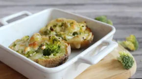 Potato boats with broccoli recipe