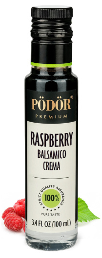 Raspberry balsamico crema