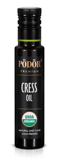Organic cress oil, cold-pressed Organic cress oil, cold-pressed