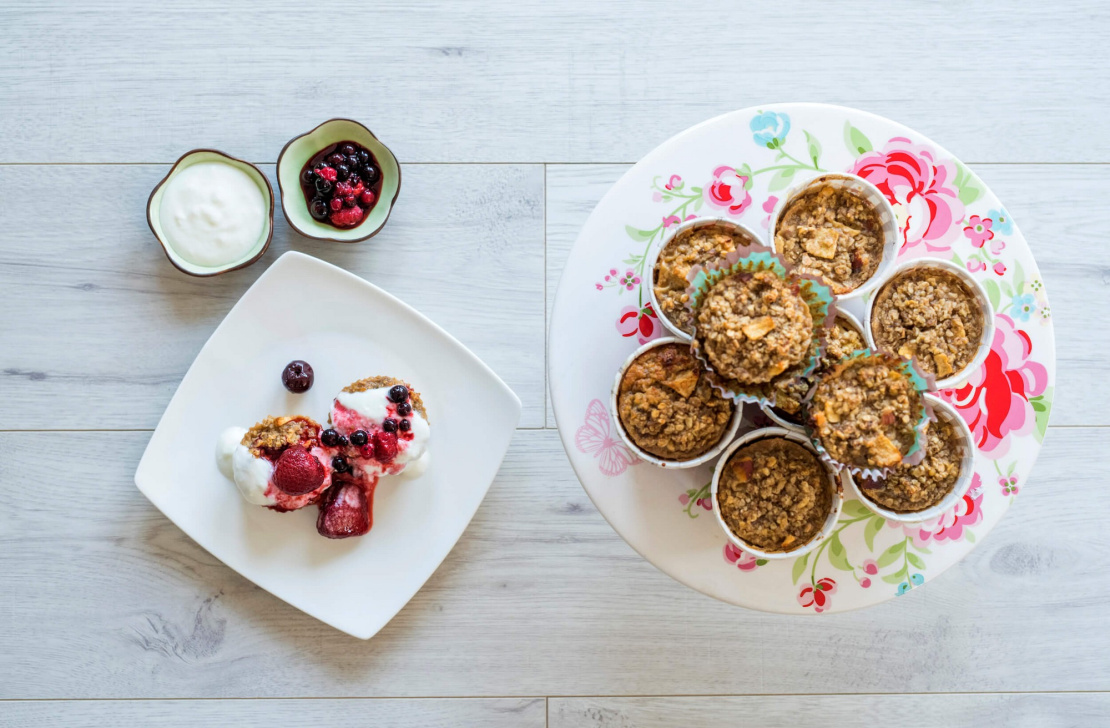 Fruit and oat muffin