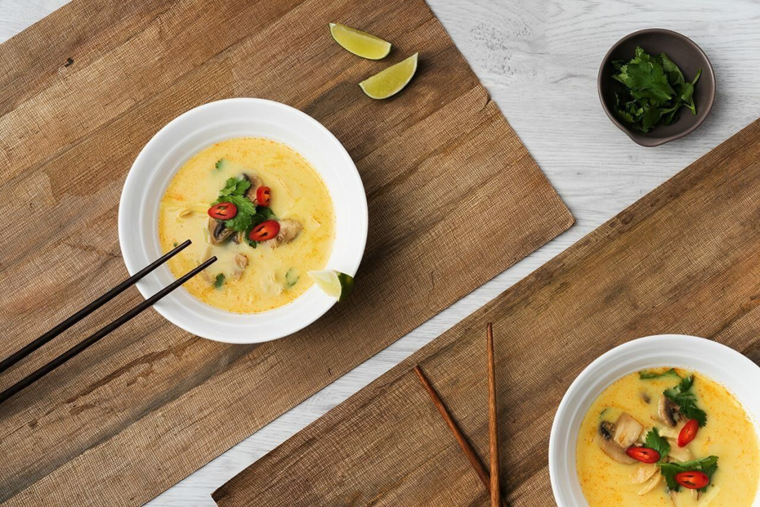 Tom Kha Gai soup with curry