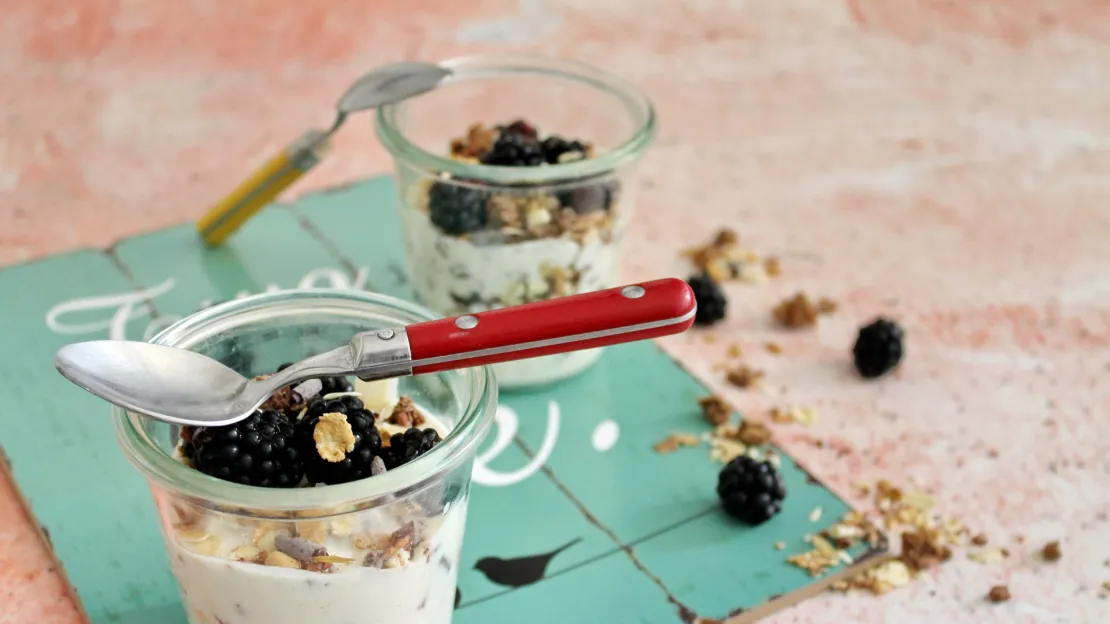 Blackberry yoghurt mousse recipe