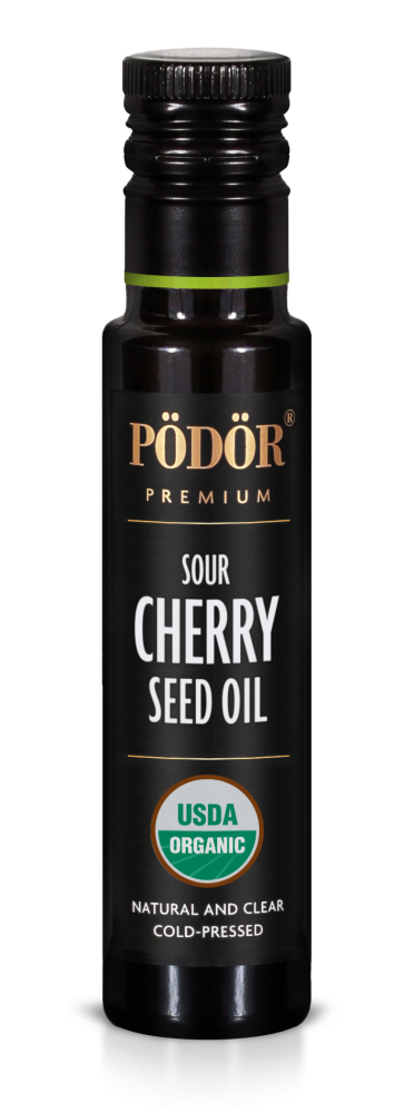 Organic sour cherry seed oil, cold-pressed