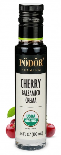 Organic cherry balsamico crema